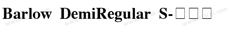 Barlow DemiRegular S字体转换